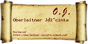 Oberleitner Jácinta névjegykártya